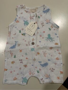 Elegant Baby Organics cotton romper, NWTs, 3-6 months